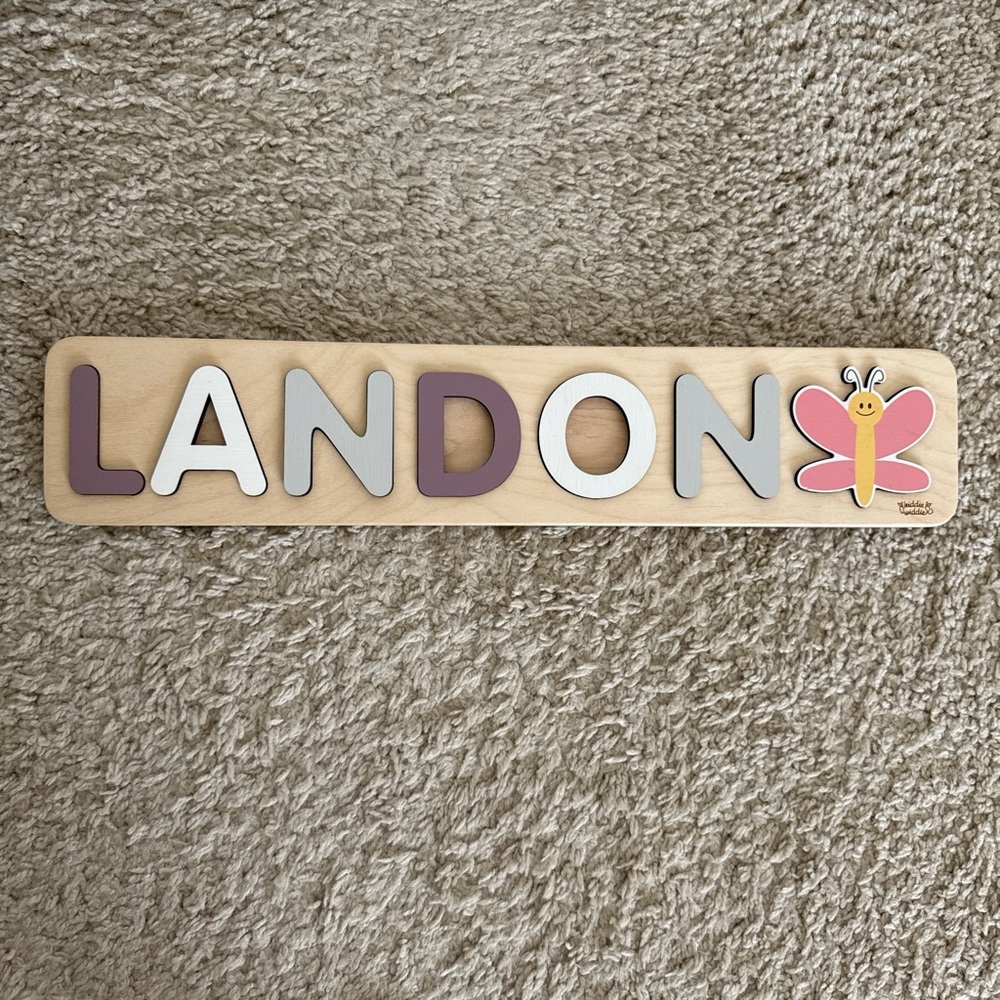 Personalized Name Puzzle with Butterfly